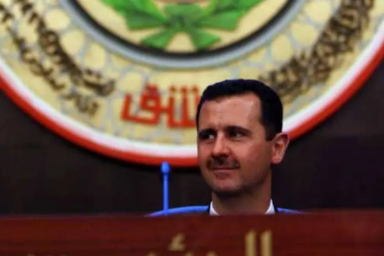 Assad: pelo menos uma pessoa foi declarada morta nos combates no bairro de Ikhlas, perto do um enorme complexo do Conselho dos Ministros (Getty Images)