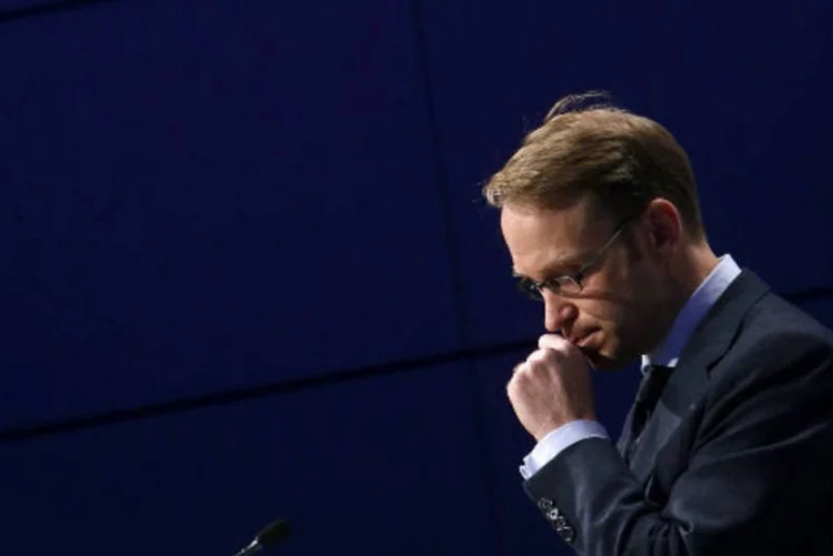 Presidente do Bundesbank alemão, Jens Weidmann: BC alemão está otimista, afirmando que as bases do crescimento permanecem intactas (REUTERS / Lisi Niesner/Reprodução)