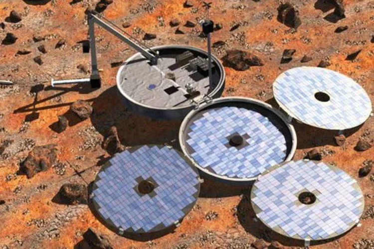 
	Beagle-2: Beagle 2 foi declarada permanentemente perdida em 6 de fevereiro de 2004
 (ESA/Denman productions)