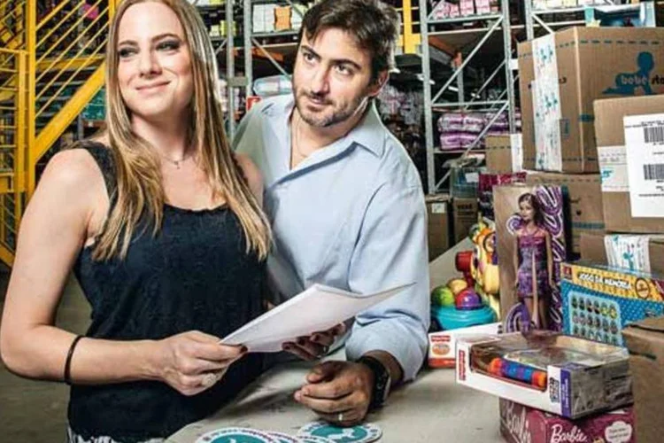 
	Juliana e Sim&atilde;o, do Beb&ecirc; Store: 30 milh&otilde;es de reais de investimento
 (Germano Lüders/EXAME)