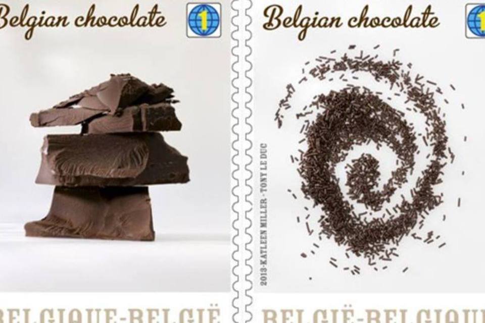 Selos de chocolate são novidade nos correios da Bélgica