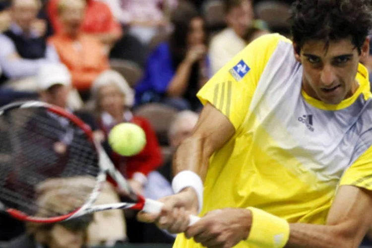
	Thomaz Bellucci: o tenista n&uacute;mero 1 do pa&iacute;s reconheceu que n&atilde;o fez uma boa partida, mas tamb&eacute;m deu m&eacute;ritos para o jovem de 20 anos
 (REUTERS/Daron Dean)