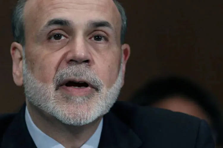 
	Bernanke:&nbsp;chairman do Fed, Ben Bernanke, dar&aacute; entrevista &agrave; imprensa &agrave;s 15h30, hor&aacute;rio de Bras&iacute;lia) com mais detalhes sobre o pensamento do banco central norte-americano
 (Mark Wilson/Getty Images)