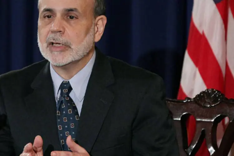 O presidente do Fed, Ben Bernanke: a posição de liquidez dos bancos estrangeiros nos EUA flutuou de maneira violenta nos últimos meses, segundo o Wall Street Journal (Mark Wilson/Getty Images)