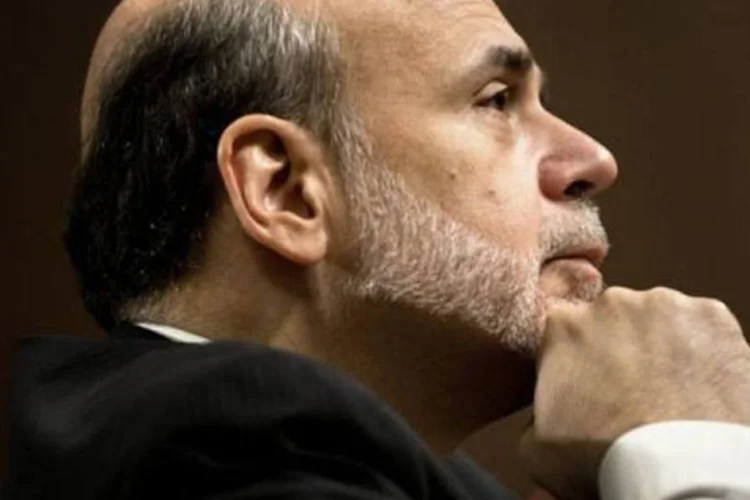 O presidente do Federal Reserve, Ben Bernanke: para o presidente do banco central norte-americano, a falta de acordo no Congresso pode levar a uma brusca contração da economia (©AFP / Brendan Smialowski)