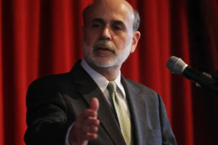 Ben Bernanke, presidente do Fed, deve comentar os resultados do PIB americano ainda hoje (Getty Images)