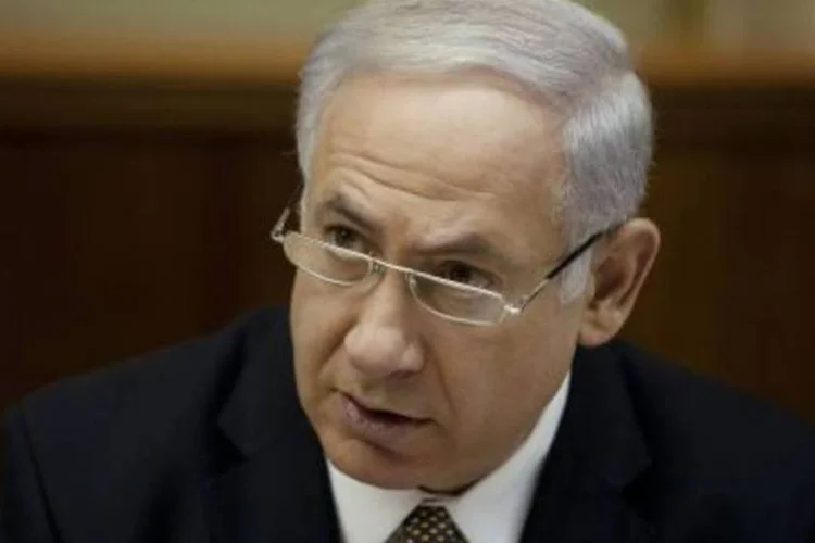 O premiê israelense, Benjamin Netanyahu: paz com os palestinos só daqui a um ano (.)