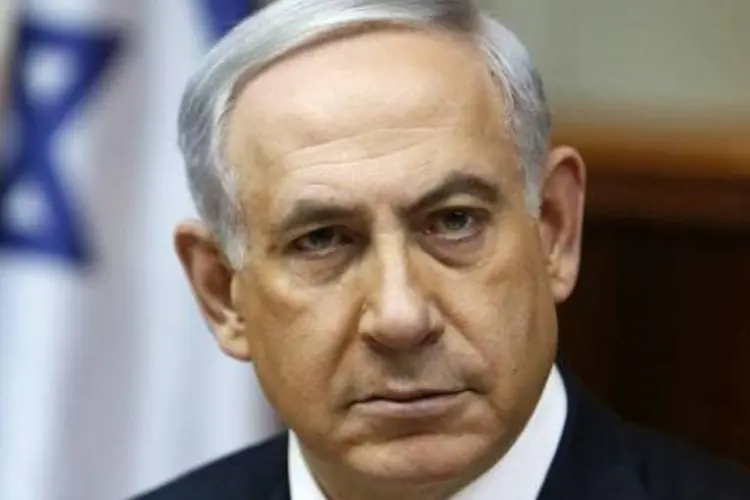 
	Benjamin Netanyahu: &quot;N&atilde;o haver&aacute; transfer&ecirc;ncia de territ&oacute;rios para os palestinos, nem 40 mil metros quadrados, nem 10 mil, nem um metro quadrado&quot;
 (Gali Tibbon/AFP)