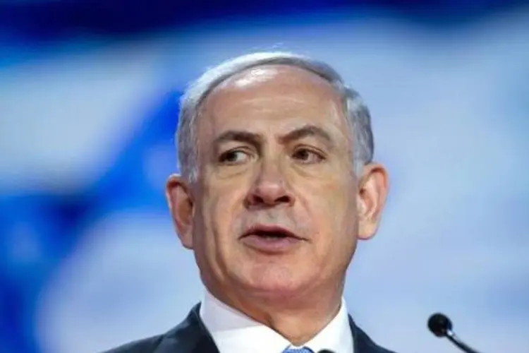 
	O primeiro-ministro israelense, Benjamin Netanyahu: Netanyahu foi acusado de racismo, especialmente pela minoria &aacute;rabe
 (Nicholas Kamm/AFP)
