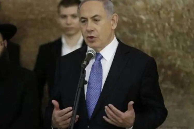 O premier de Israel, Benjamin Netanyahu: "trabalharemos juntos porque não temos outra alternativa" (Thomas Coex/AFP)