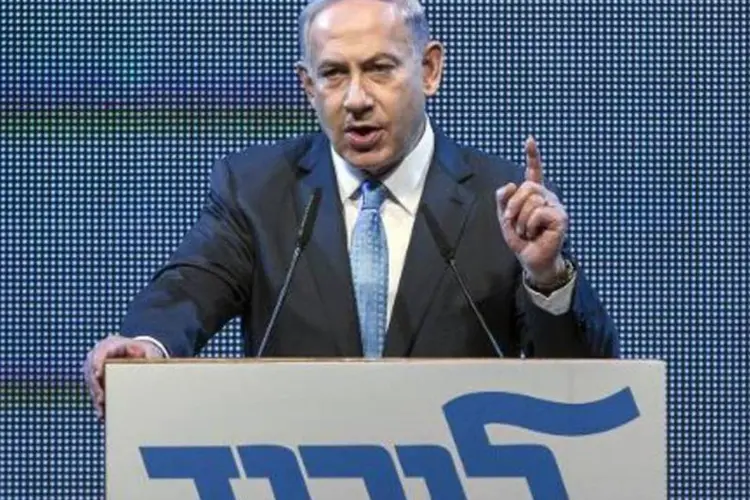 O primeiro-ministro de Israel Benjamin Netanyahu: "eles têm nomes diferentes como Estado Islâmico e Al-Qaeda, ou Hamas e Hezbollah, todos são motivados pelo mesmo ódio e fanatismo sanguinários" (Jack Guez/AFP)