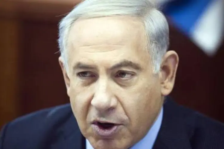 O primeiro-ministro israelense Benjamin Netanyahu: "não aceitamos as tentativas de nos impor medidas unilaterais num prazo determinado" (Dan Balilty/AFP)