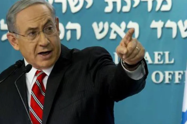 
	Netanyahu: &quot;para aqueles que se manifestarem contra Israel e a favor do Estado palestino, digo algo muito simples: convido a se mudarem para l&aacute;&quot;
 (Jim Hollander/AFP)