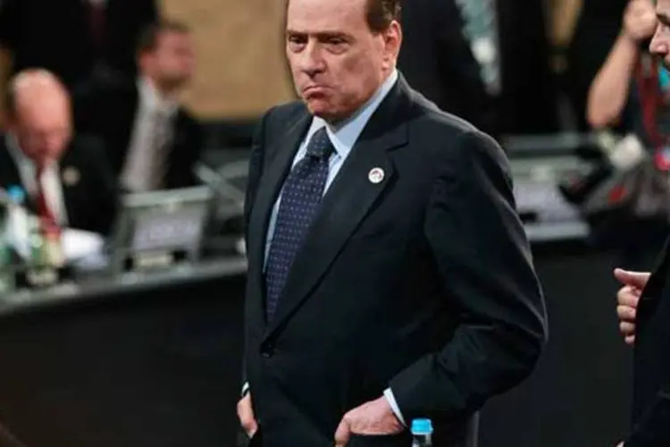 O primeiro-ministro italiano, Silvio Berlusconi: no senado, ele pedirá confiança para seu governo (Sean Gallup/GETTY IMAGES)