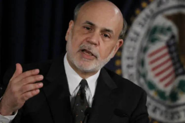 Presidente do Federal Reserve, o banco central americano, Ben Bernanke discursa em uma conferencia de imprensa em Washington (Jason Reed/Reuters)