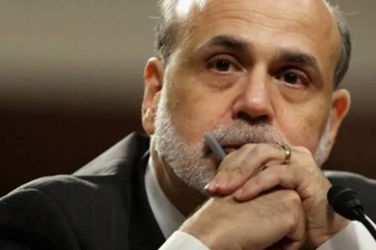 
	Bernanke provocou r&aacute;pidas por&eacute;m fortes vendas generalizadas no mercado no m&ecirc;s passado, quando explicou os planos para reduzir o programa de quantitative easing
 (©AFP/Getty Images / Chip Somodevilla)