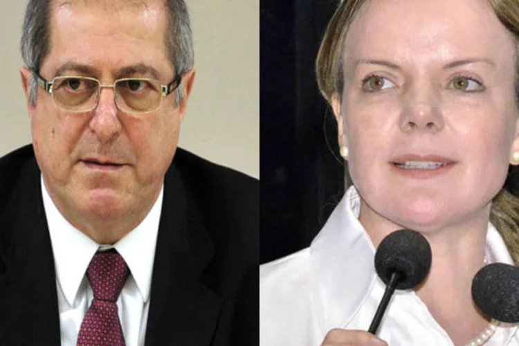 Casal de ministros: Paulo Bernardo e Gleisi Hoffmann são marido e mulher (Fotomontagem/Wikimedia Commons)
