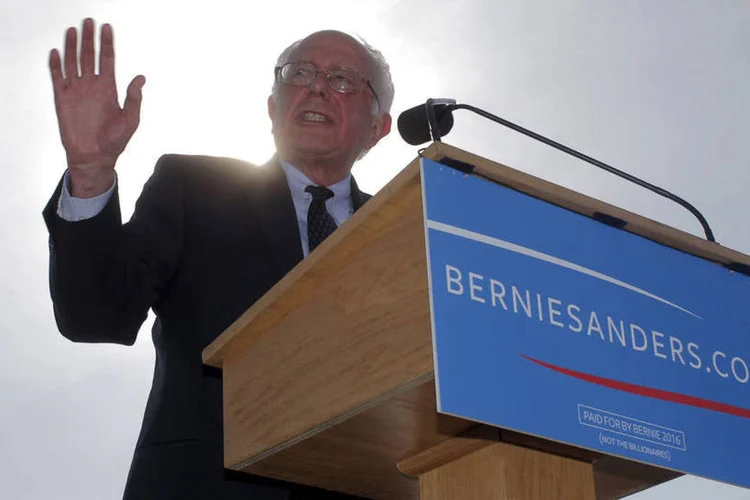 
	Democrata americano Bernie Sanders: Sanders conquistou uma vit&oacute;ria folgada na ter&ccedil;a-feira
 (REUTERS/Brian Snyder)