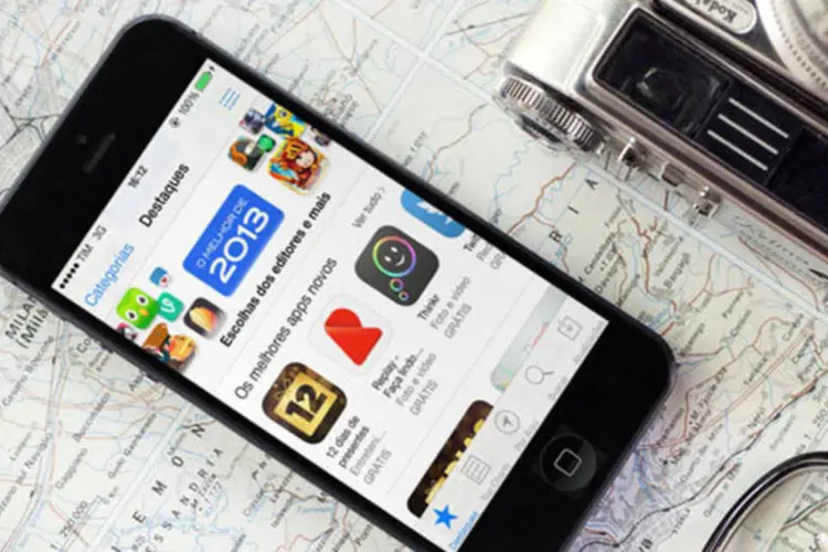 
	App Store: atualmente, s&atilde;o mais de um milh&atilde;o de aplicativos para iOS em geral
 (Place it)