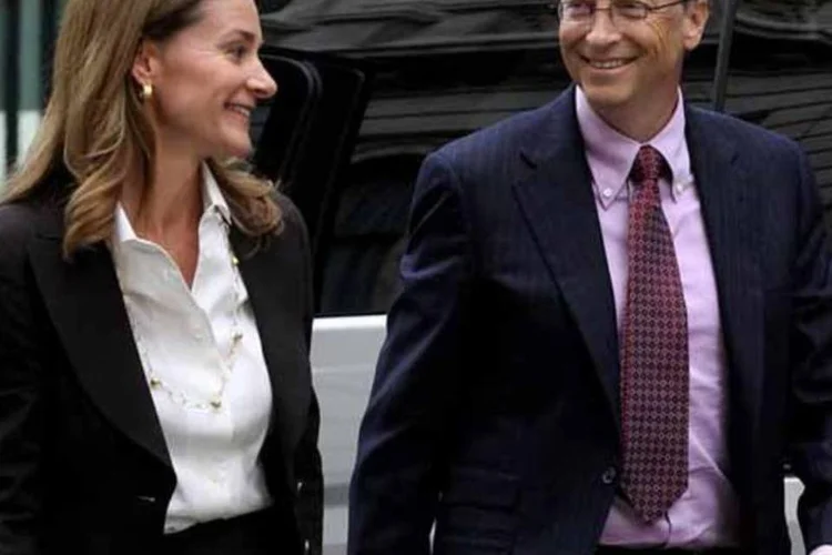 
	Bill e Melinda Gates, sua mulher
 (Getty Images)