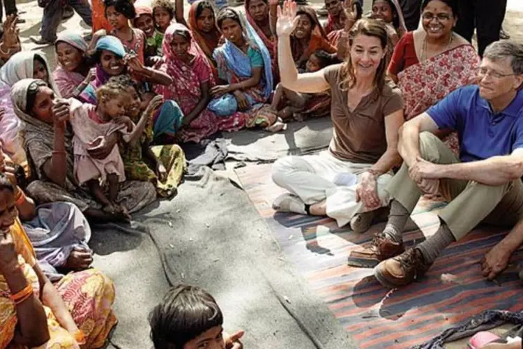 Bill e Melinda Gates, na Índia: entre os maiores doadores do laboratório (Gates Foundation)