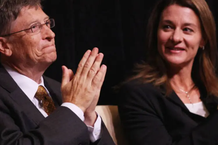 
	Bill e Melinda Gates: casal quer que seus filhos aprendam o valor do trabalho
 (Win McNamee/Getty Images)