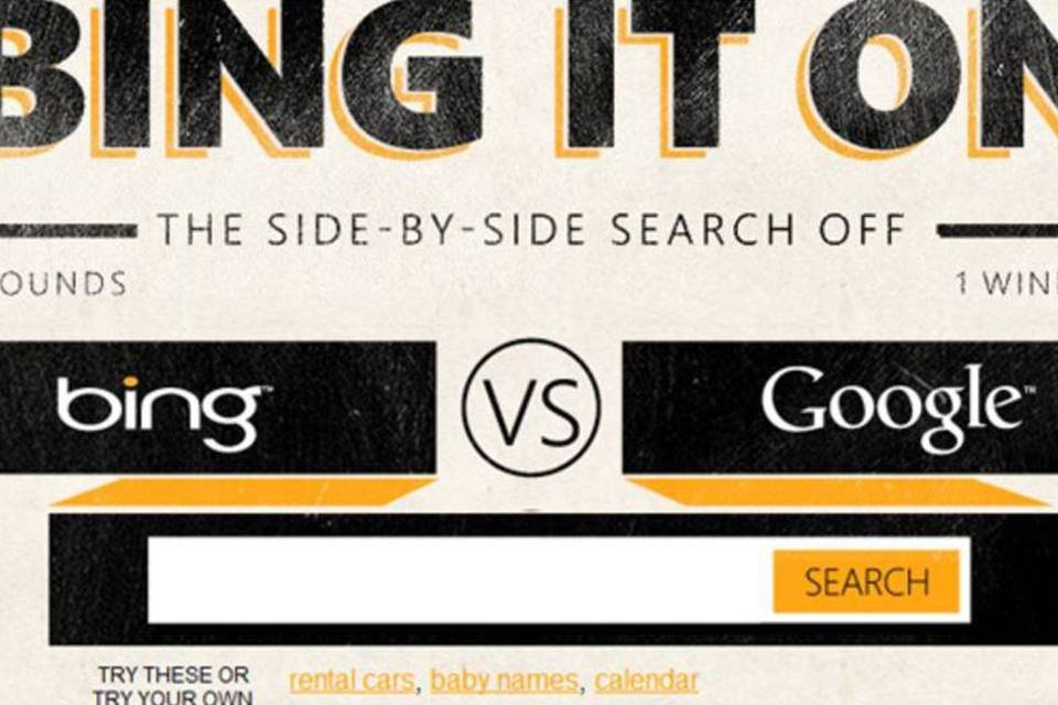 Bing x Google: Microsoft faz teste cego para achar o melhor