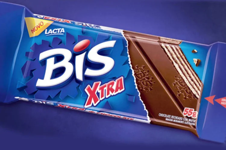Bis Xtra conta com mais chocolate na formulação e 55 gramas (Divulgação)