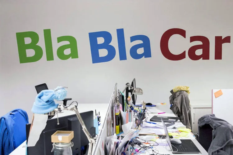 Sede do Blablacar, na França: o número de assentos de carona cresceu 6% sobre 2019 no Brasil, apesar da pandemia (Christophe Morin/Bloomberg/Getty Images)