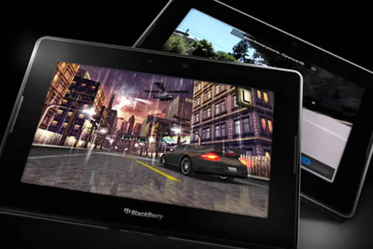 O Blackberry PlayBook é um caso raro de tablet projetado para uso profissional, em empresas (Divulgação)