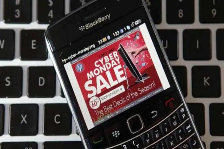 
	BlackBerry: &agrave;s 14h30, as a&ccedil;&otilde;es da companhia listadas em Toronto subiam mais de 4&nbsp;%, para 6,45 d&oacute;lares canadenses
 (Getty Images)