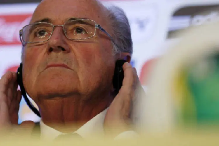
	O presidente da Fifa, Joseph Blatter:&nbsp;&quot;n&oacute;s vamos passar para as etapas de atribui&ccedil;&atilde;o e responsabiliadade das partes envolvidas&quot;, disse
 (REUTERS/Sergio Moraes)
