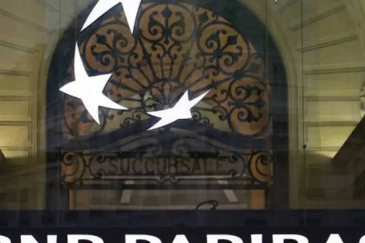 
	Grupo BNP Paribas: o banco fr&acirc;nces ca&iacute;a 3,99 por cento ap&oacute;s a divulga&ccedil;&atilde;o de seus resultados trimestrais
 (Loic Venance/AFP)