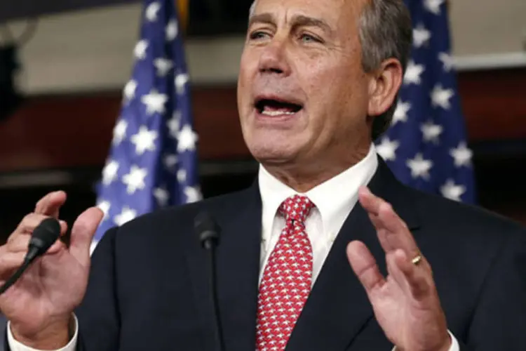 
	Presidente da C&acirc;mara norte-americana, o republicano John Boehner: &quot;confiamos que (Obama) trabalhar&aacute; conosco&quot;
 (Kevin Lamarque/Reuters)