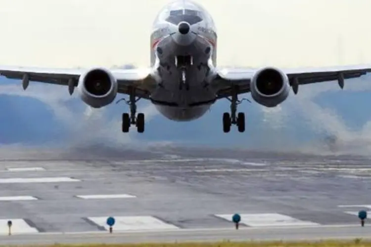 
	Boeing decola: as entregas de ambas as fabricantes tradicionalmente aceleram no decorrer do ano, atingido um pico no quarto trimestre
 (Saul Loeb/AFP)