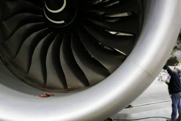 
	Turbina de avi&atilde;o da Boeing: Maior pedido foi feito pela Emirates Airline, que encomendou 150 aeronaves, totalizando US$ 76 bilh&otilde;es
 (Patrick T. Fallon/Bloomberg)