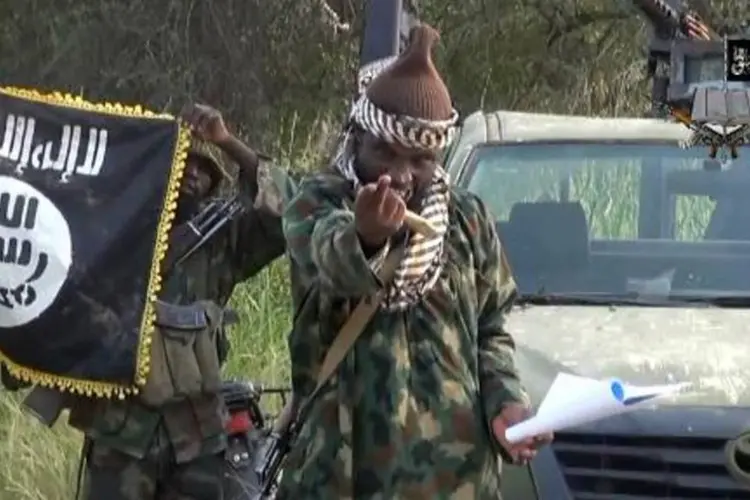
	L&iacute;der do Boko Haram em v&iacute;deo publicado pelo grupo: a cidade de Marte est&aacute; completamente dominada pelos extremistas
 (AFP)