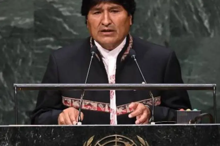 
	O presidente da Bol&iacute;via, Evo Morales: &quot;Defendamos a democracia do Brasil, sua lideran&ccedil;a regional e a estabilidade da Am&eacute;rica Latina&rdquo;.
 (Don Emmert/AFP)