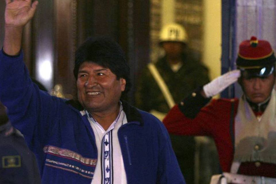 O presidente da Bolívia, Evo Morales, reeleito para o 3º mandato consecutivo (Gaston Brito/Reuters)