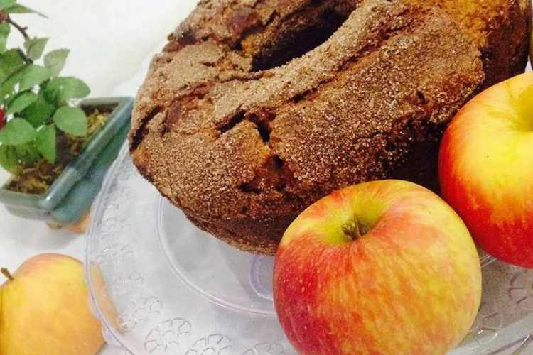 Bolo de maçã da franquia Delícia de Bolos Caseiros (Divulgação)