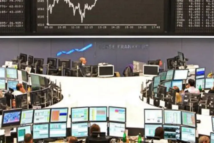 
	Bolsa de Frankfurt: o &iacute;ndice FTSEurofirst 300 fechou com queda de 1,34%, aos 1.374 pontos
 (Daniel Roland/AFP)