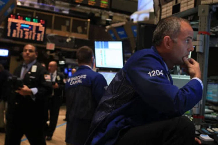 Funcionários da bolsa de Nova York (Getty Images/EXAME.com)