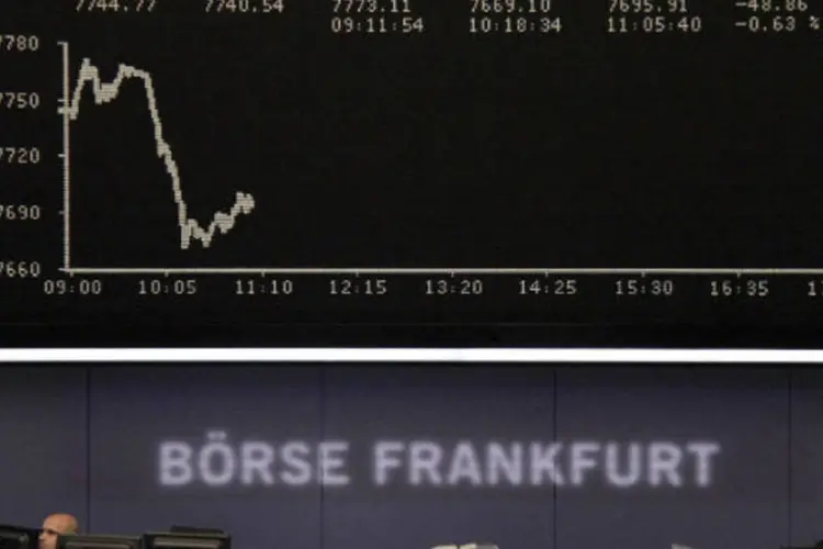 
	O principal indicador da Bolsa de Valores de Frankfurt, o DAX-30, abriu o preg&atilde;o desta ter&ccedil;a-feira com a perda de 0,50%, aos 7.674 pontos
 (REUTERS/Remote/Marte Kiesling)