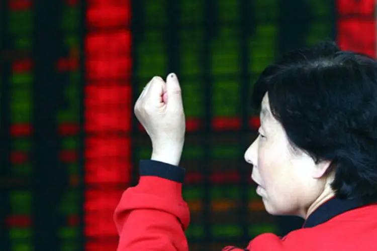 Bolsa de Xangai: blue-chips do setor industrial eram negociadas perto das mínimas recentes (Getty Images)