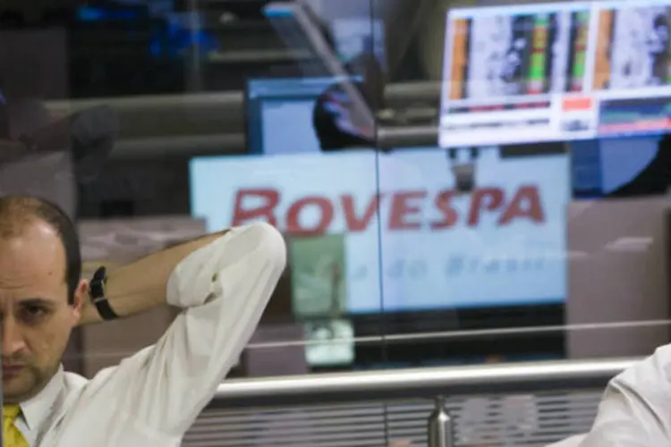 
	Bovespa: os bancos operavam em queda
 (Marcos Issa/Bloomberg)