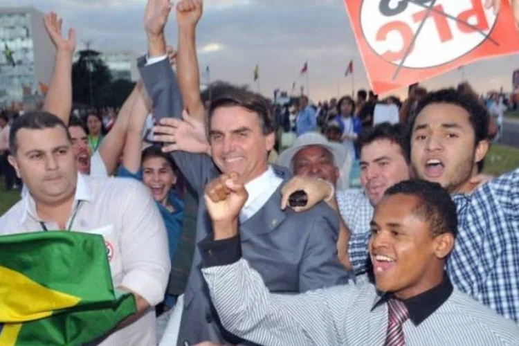 Bolsonaro na manifestação (Fabio Rodrigues Pozzebom/ABr)