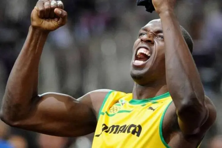 Atleta jamaicano Usain Bolt: ele é o rosto da empresa de artigos esportivos alemã Puma, que também patrocina a delegação jamaicana (Paul Hackett/Reuters)