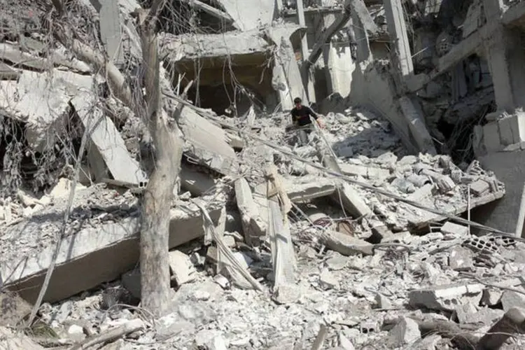 
	Bombardeio em Damasco: grande parte da fronteira da S&iacute;ria com o L&iacute;bano est&aacute; inclusa na prov&iacute;ncia
 (©afp.com / Ho)