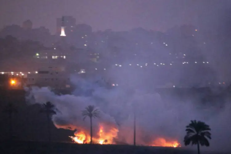 Bombardeio de Israel na Faixa de Gaza no dia 17 de novembro d 2012 (Getty Images / Scott Olson)