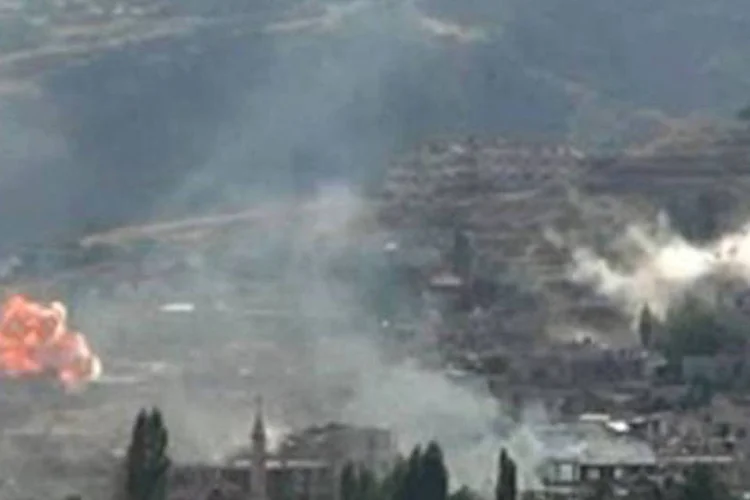 Conflitos em Zabadani, nos arredores de Damasco: no coração da cidade velha, a polícia bloqueou a entrada principal da Mesquita dos Omíadas (©AFP / -)